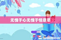 无愧于心无愧于情意思