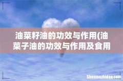 油菜子油的功效与作用及食用方法 油菜子油的功效和食用介绍 油菜籽油的功效与作用