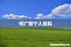 何广智个人资料