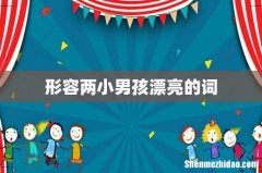 形容两小男孩漂亮的词