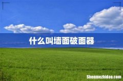 什么叫墙面破面器