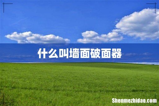 什么叫墙面破面器