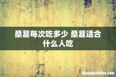 桑葚每次吃多少 桑葚适合什么人吃