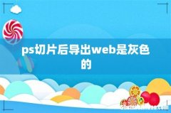 ps切片后导出web是灰色的