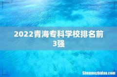 2022青海专科学校排名前3强