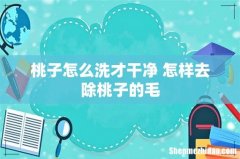 桃子怎么洗才干净 怎样去除桃子的毛