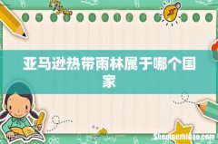 亚马逊热带雨林属于哪个国家
