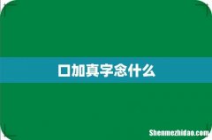 口加真字念什么