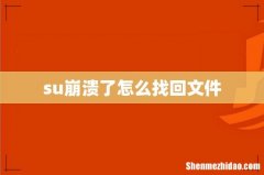 su崩溃了怎么找回文件