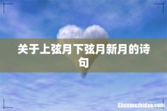 关于上弦月下弦月新月的诗句
