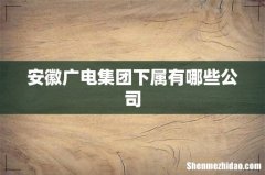 安徽广电集团下属有哪些公司