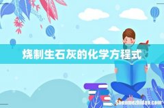 烧制生石灰的化学方程式
