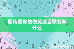 期待着你的微笑这首歌名叫什么