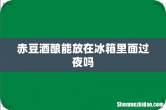 赤豆酒酿能放在冰箱里面过夜吗