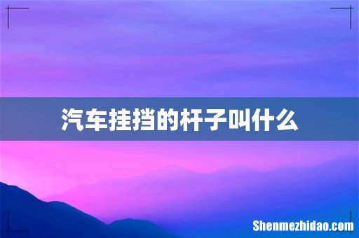 汽车挂挡的杆子叫什么