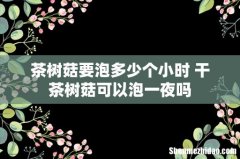 茶树菇要泡多少个小时 干茶树菇可以泡一夜吗