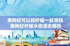黑枸杞可以和柠檬一起泡吗 黑枸杞柠檬水你适合喝吗