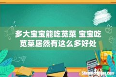 多大宝宝能吃苋菜 宝宝吃苋菜居然有这么多好处