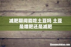减肥期间能吃土豆吗 土豆是增肥还是减肥