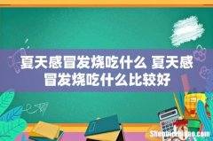 夏天感冒发烧吃什么 夏天感冒发烧吃什么比较好