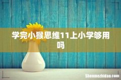 学完小猴思维11上小学够用吗
