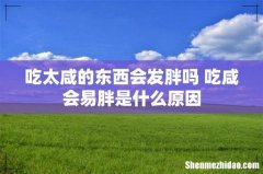 吃太咸的东西会发胖吗 吃咸会易胖是什么原因