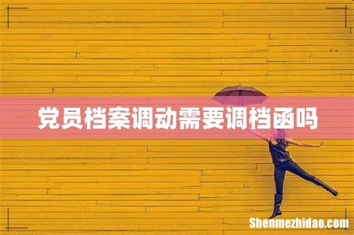 党员档案调动需要调档函吗