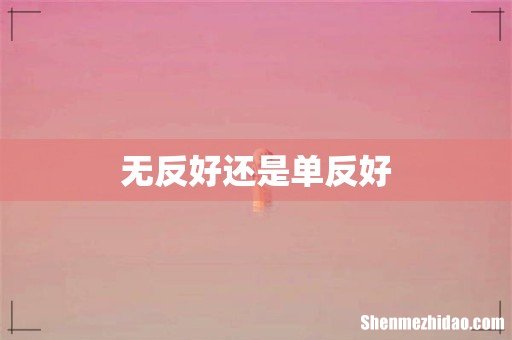 无反好还是单反好