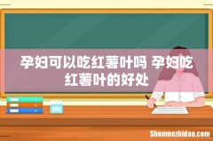孕妇可以吃红薯叶吗 孕妇吃红薯叶的好处