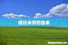 提拉米苏的由来