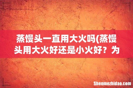 蒸馒头用大火好还是小火好?为什么? 蒸馒头一直用大火吗