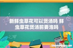 新鲜虫草花可以煲汤吗 鲜虫草花煲汤前要泡吗