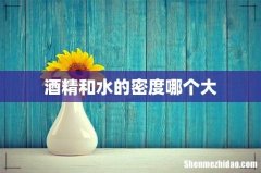 酒精和水的密度哪个大