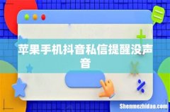 苹果手机抖音私信提醒没声音