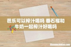 芭乐可以榨汁喝吗 番石榴和牛奶一起榨汁好喝吗