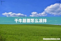 干牛筋面怎么凉拌