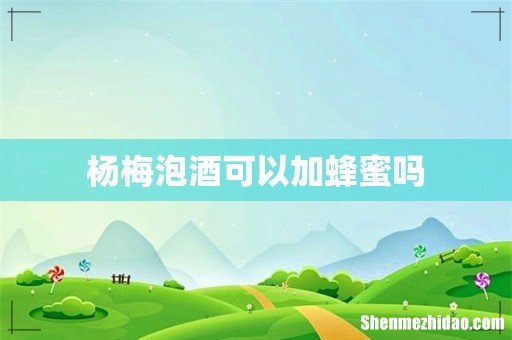杨梅泡酒可以加蜂蜜吗