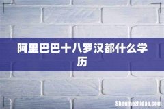 阿里巴巴十八罗汉都什么学历