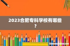 2023合肥专科学校有哪些？
