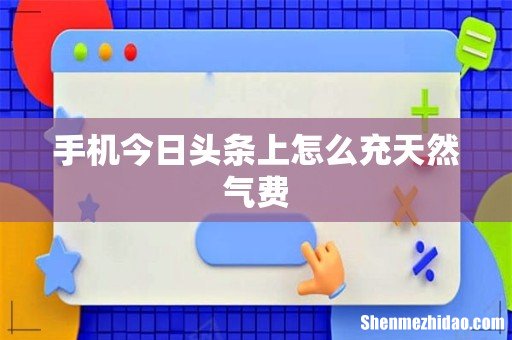 手机今日头条上怎么充天然气费