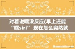 早上还能“嘿siri” 现在怎么突然就没反应了 对着说嘿没反应