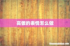 高傲的表情怎么做