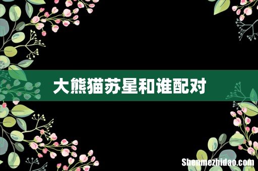大熊猫苏星和谁配对