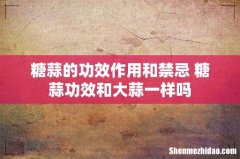 糖蒜的功效作用和禁忌 糖蒜功效和大蒜一样吗