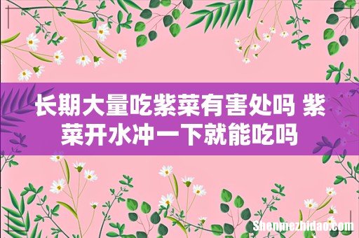 长期大量吃紫菜有害处吗 紫菜开水冲一下就能吃吗