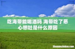 吃海带能喝酒吗 海带吃了恶心想吐是什么原因