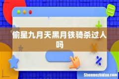 偷星九月天黑月铁骑杀过人吗