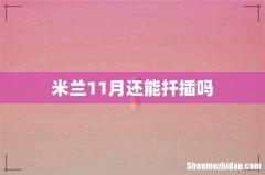 米兰11月还能扦插吗