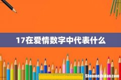 17在爱情数字中代表什么