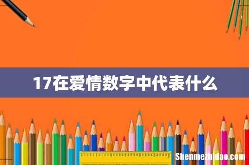 17在爱情数字中代表什么